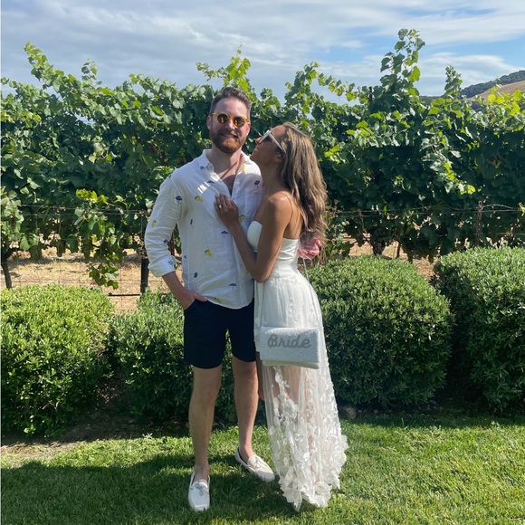 CONFÊTE MONEOE BRIDAL ROMPER WITH TRAIN - Picture 4 of 9